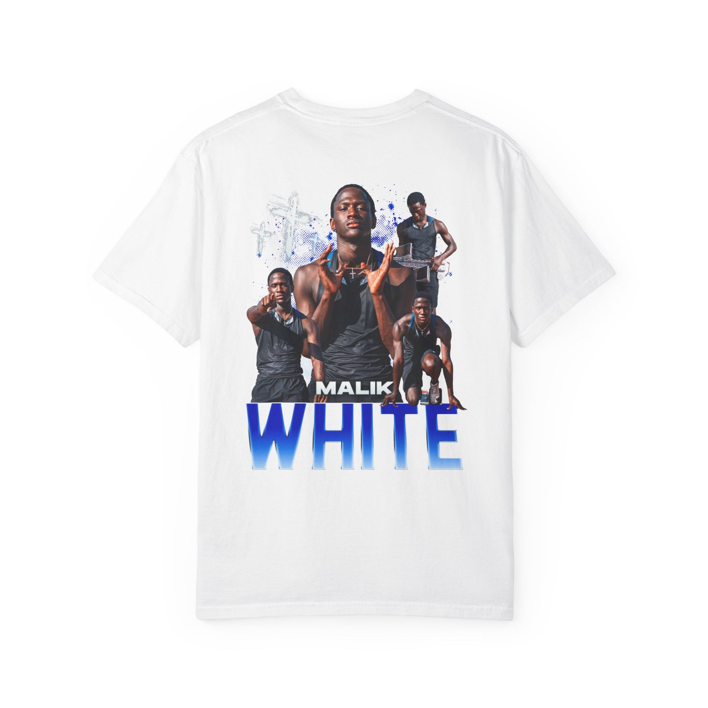 Malik White Logo Front & Back Premium Tee