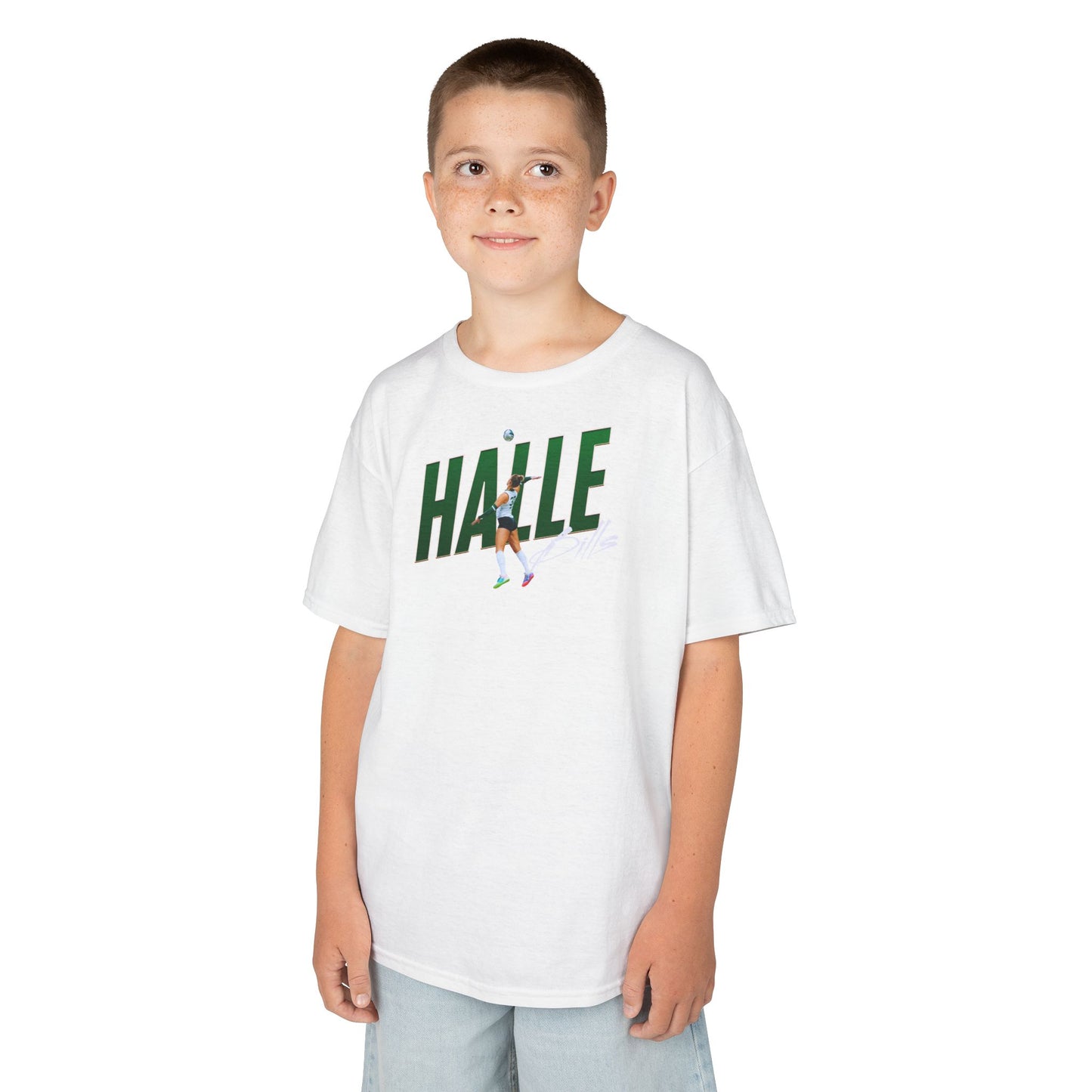 Halle Bills Cursive Combo Colored Kids Tee