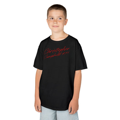 Christopher Campbell Cursive Name & Number Kids Tee
