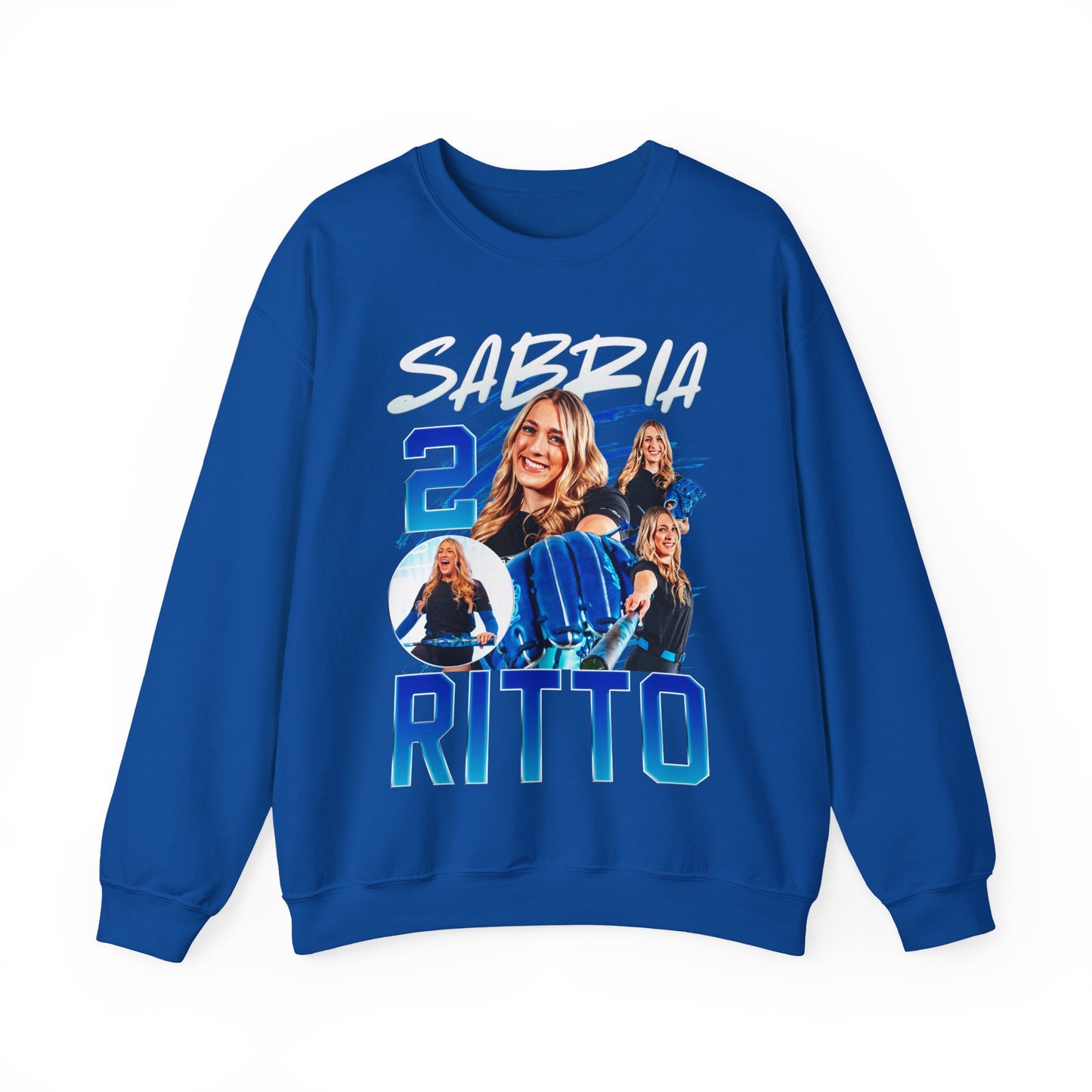 Sabria Ritto White & Color Combo Crewneck Sweatshirt
