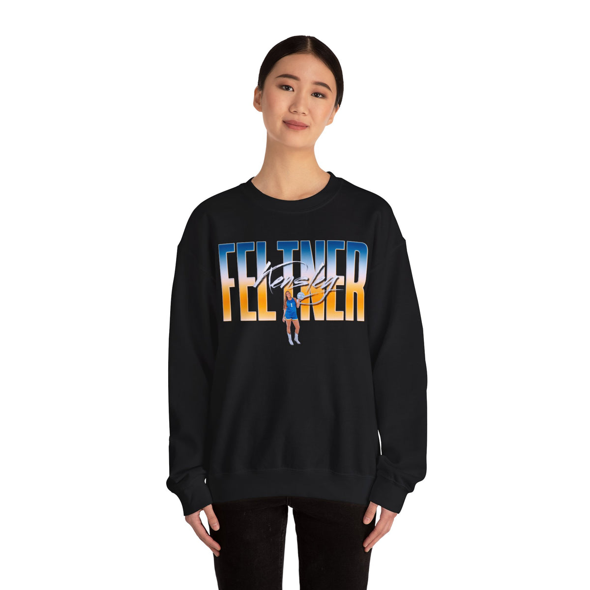 Kensley Feltner Curved Combo Crewneck Sweatshirt