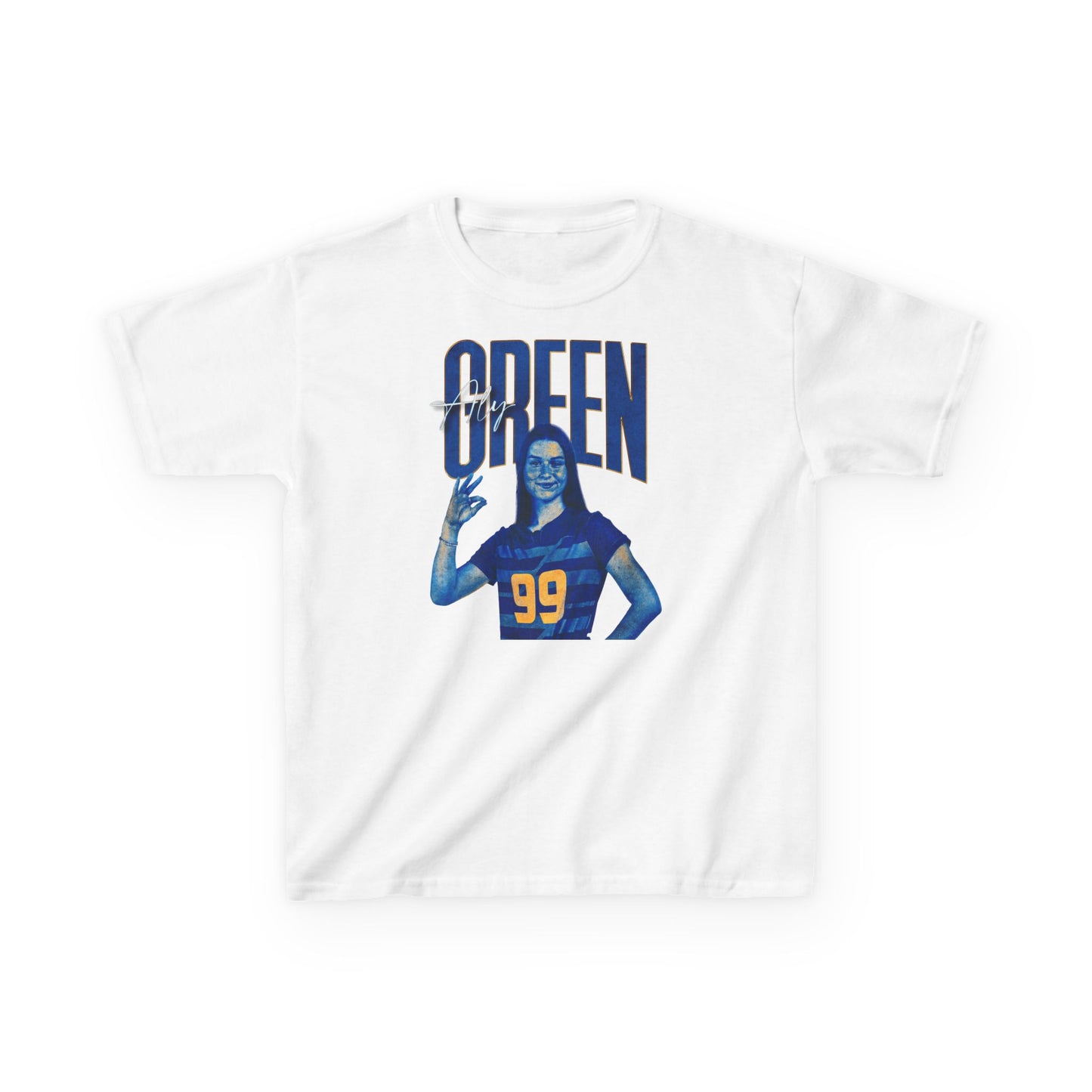 Aly Green Faded Glory Kids Tee