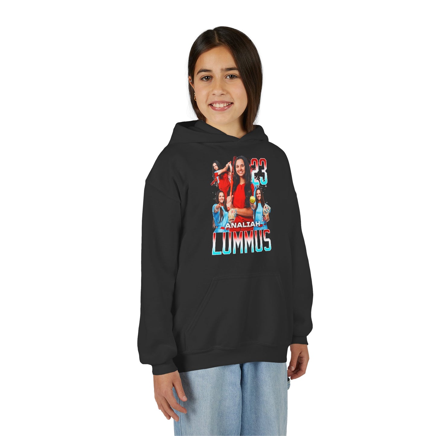 Analiah Lummus Name & Number Ombre Kids Hoodie