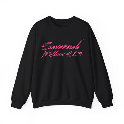 Savannah Muldrew Cursive Name & Number Crewneck Sweatshirt