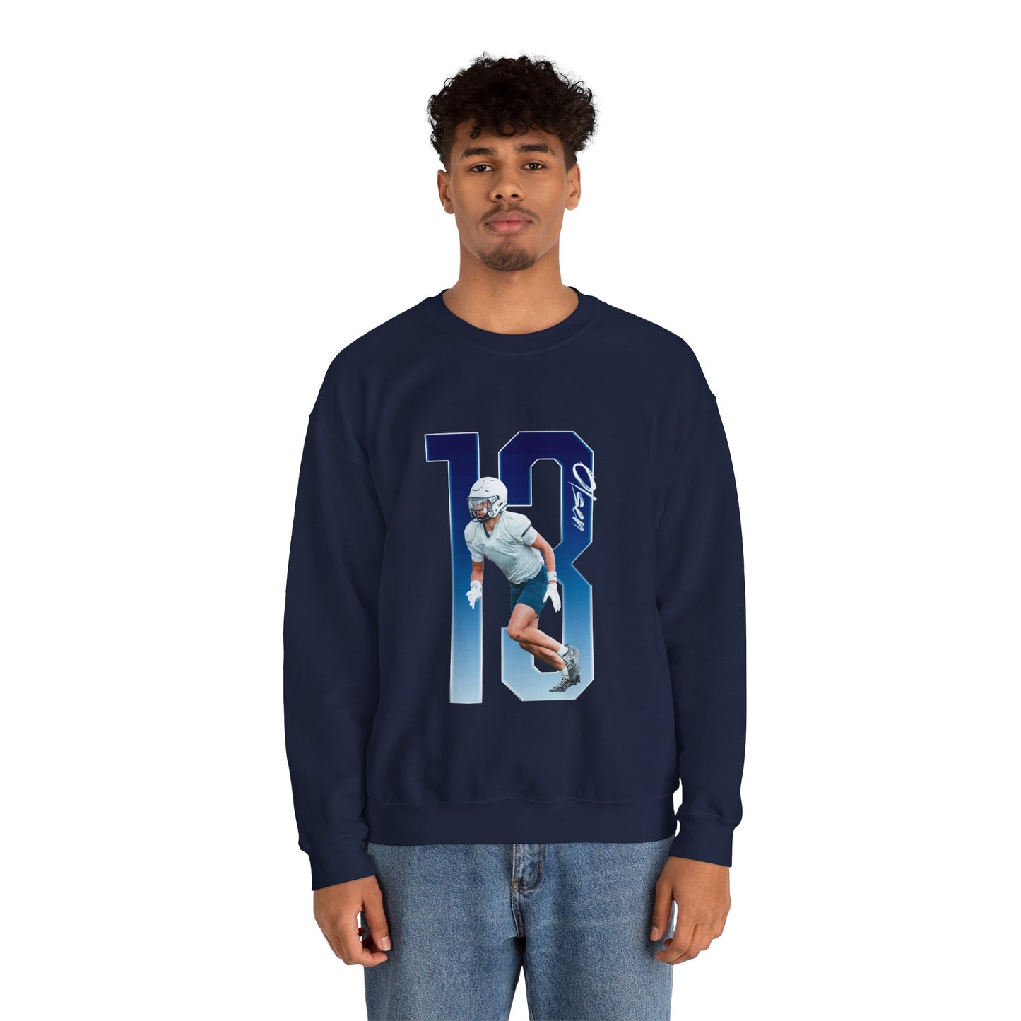 Trey Olsen Player Icon Number Crewneck Sweatshirt
