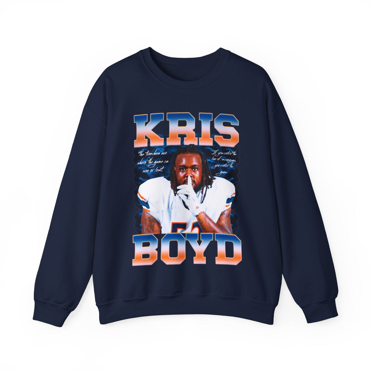 Kris Boyd Featured Quote Crewneck Sweatshirt