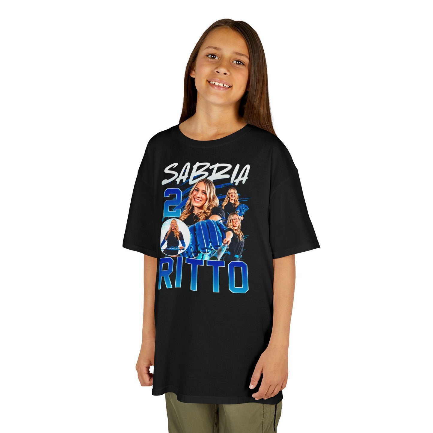 Sabria Ritto White & Color Combo Kids Tee