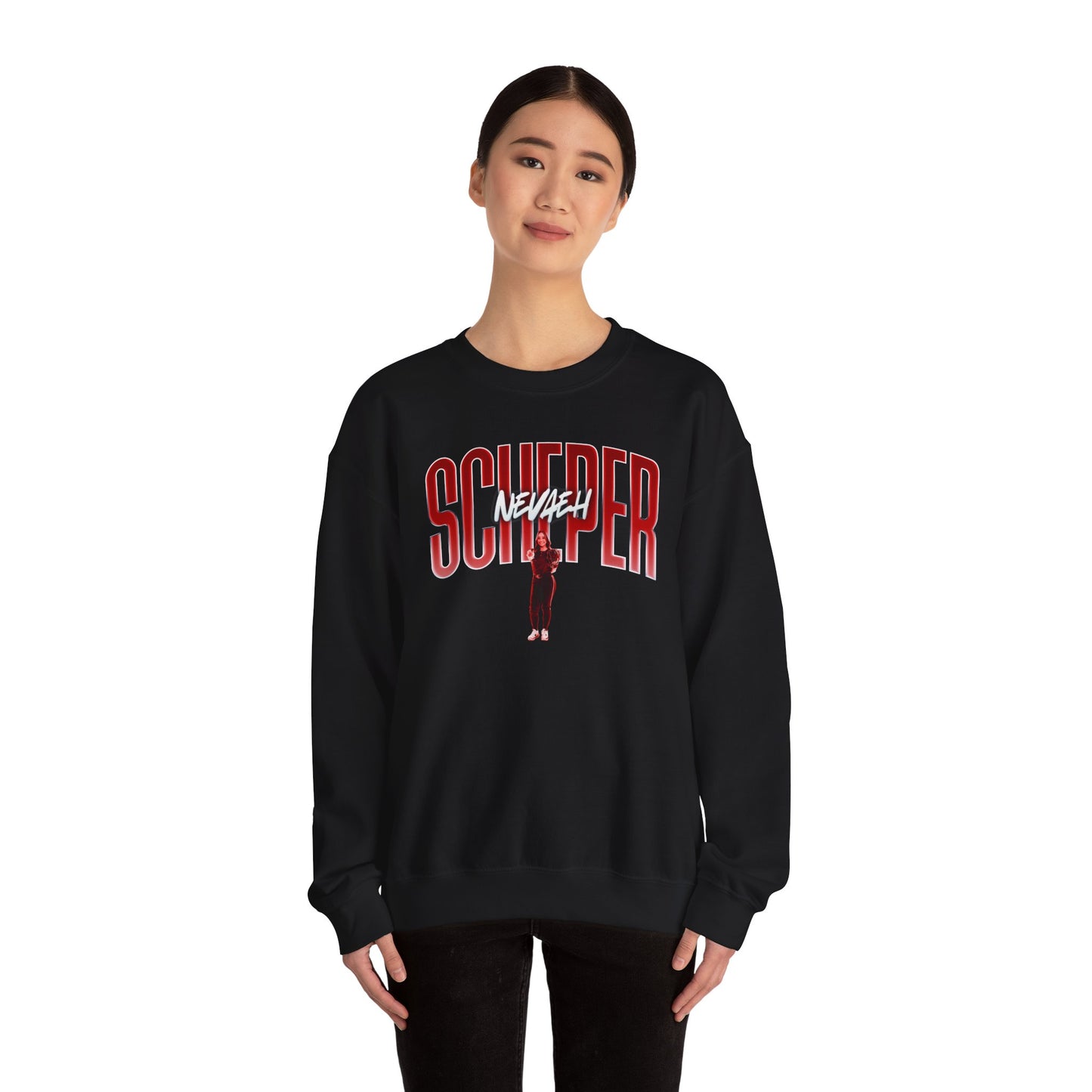 Nevaeh Scheper Curved Combo Colored Crewneck Sweatshirt