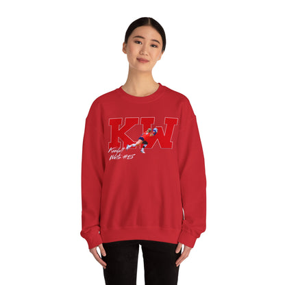 Kendall White Big Initials Crewneck Sweatshirt