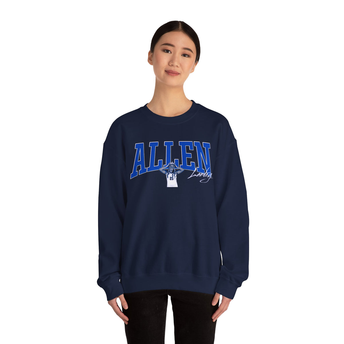 Landry Allen Curved Combo Colored Crewneck Sweatshirt