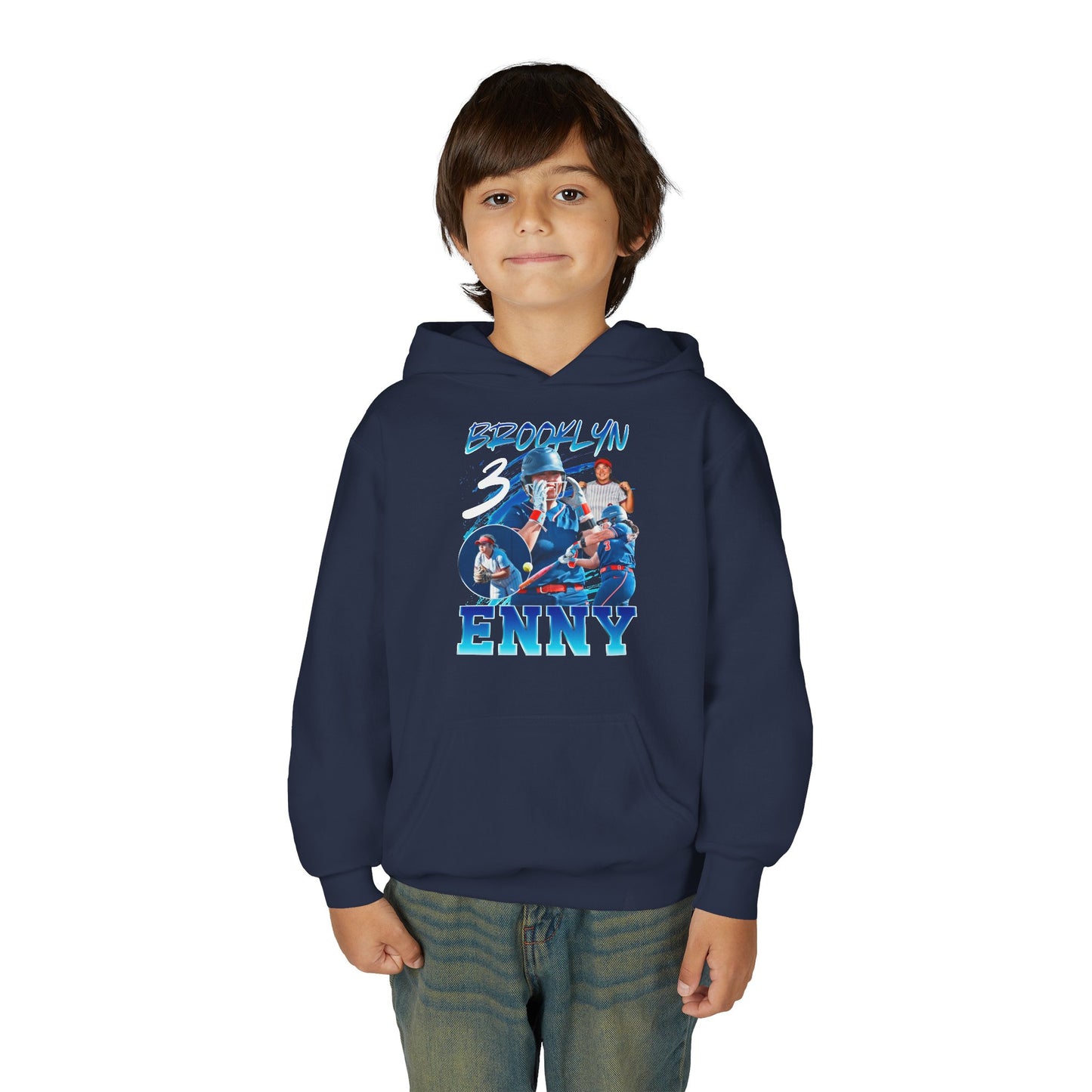 Brooklyn Enny Single Color Combo Kids Hoodie