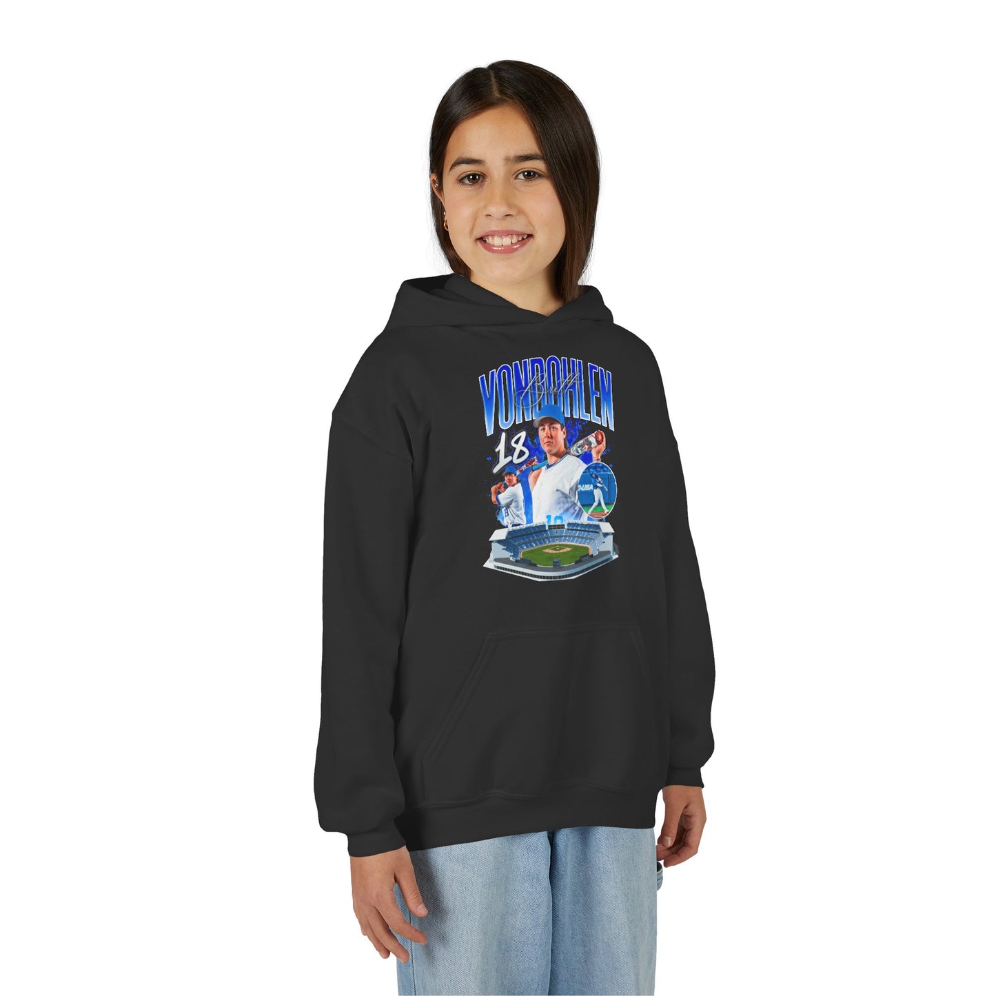 Brett Vondohlen Last Name Highlight Kids Hoodie