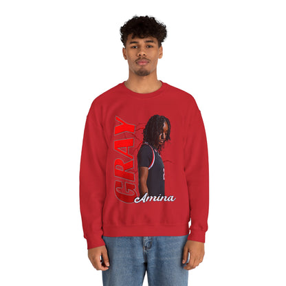 Amina Gray Crewneck Sweatshirt
