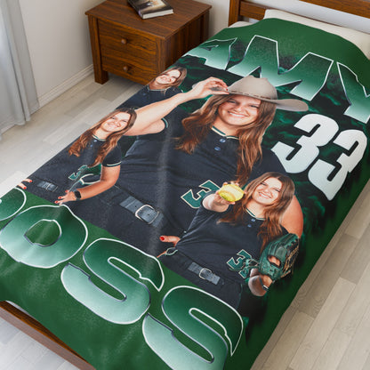 Amy Ross Single Color Combo 60"-80" Plush Blanket