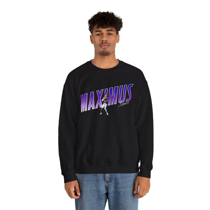 Maximus Sims Cursive Combo Colored Crewneck Sweatshirt