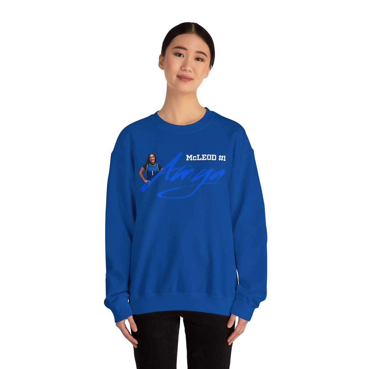 Amya McLeod Cursive Name & Number Crewneck Sweatshirt