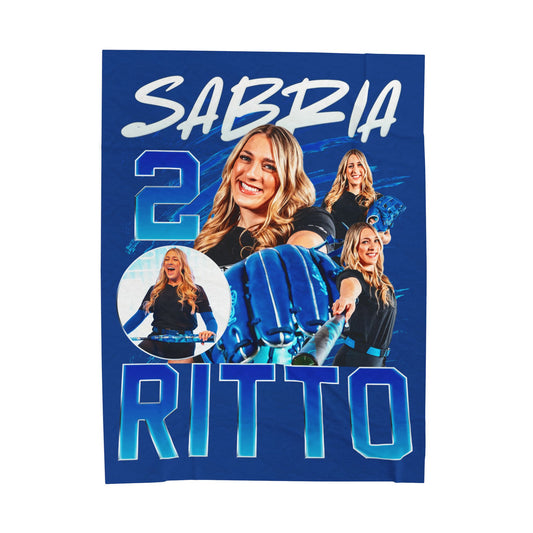 Sabria Ritto White & Color Combo 60"-80" Plush Blanket