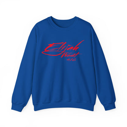 Elijah West Cursive Name & Number Crewneck Sweatshirt