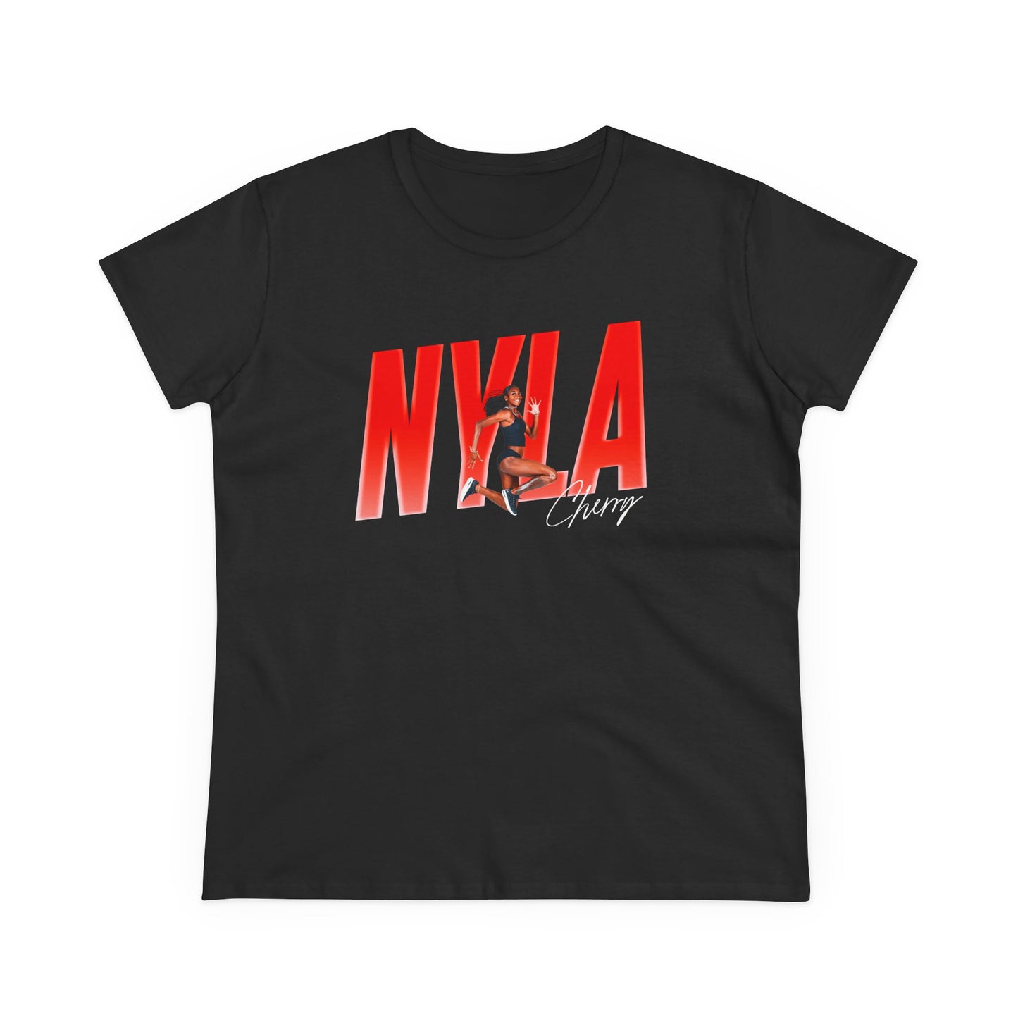 Nyla Cherry Cursive Combo Colored Women's Tee
