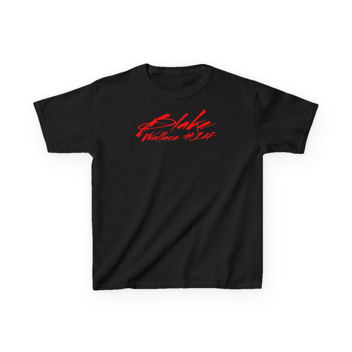 Blake Wallace Cursive Name & Number Kids Tee