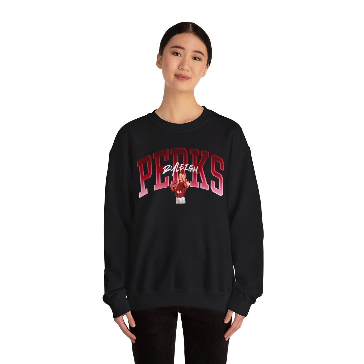 Ryleigh Perks Curved Combo Colored Crewneck Sweatshirt