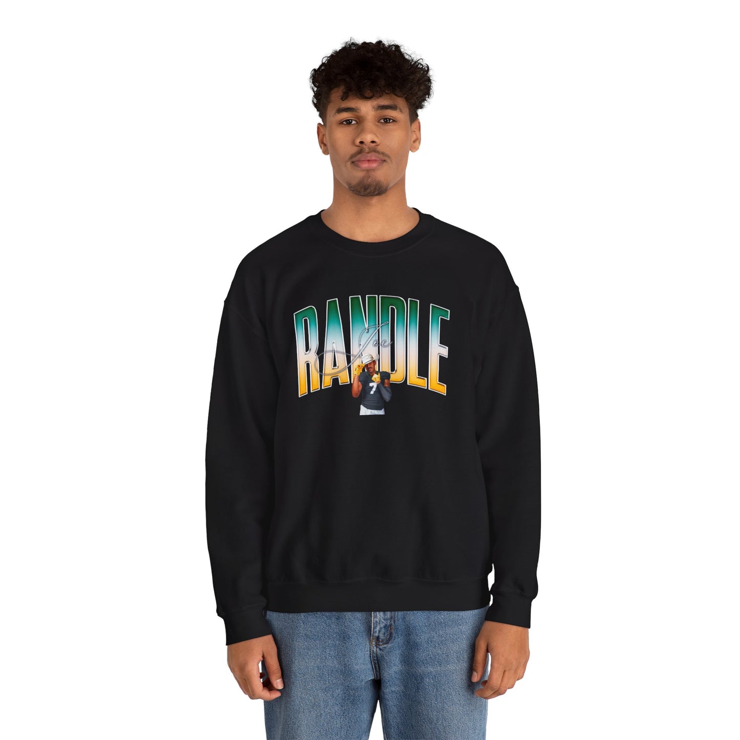 Joe Randle Curved Combo Colored Crewneck Sweatshirt