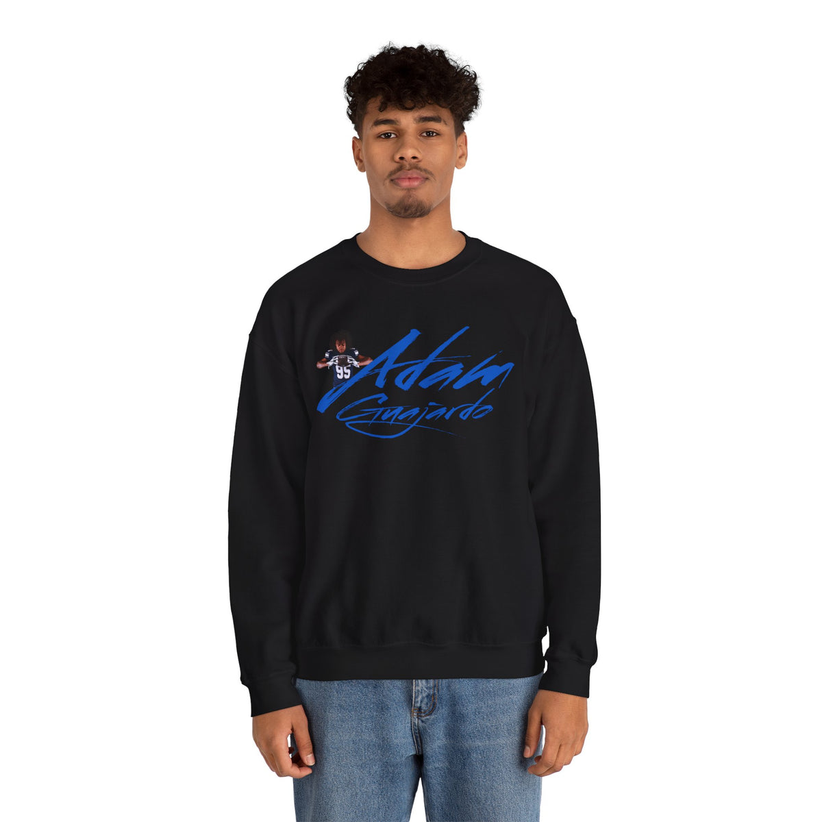 Adam Guajardo Cursive Name & Number Crewneck Sweatshirt