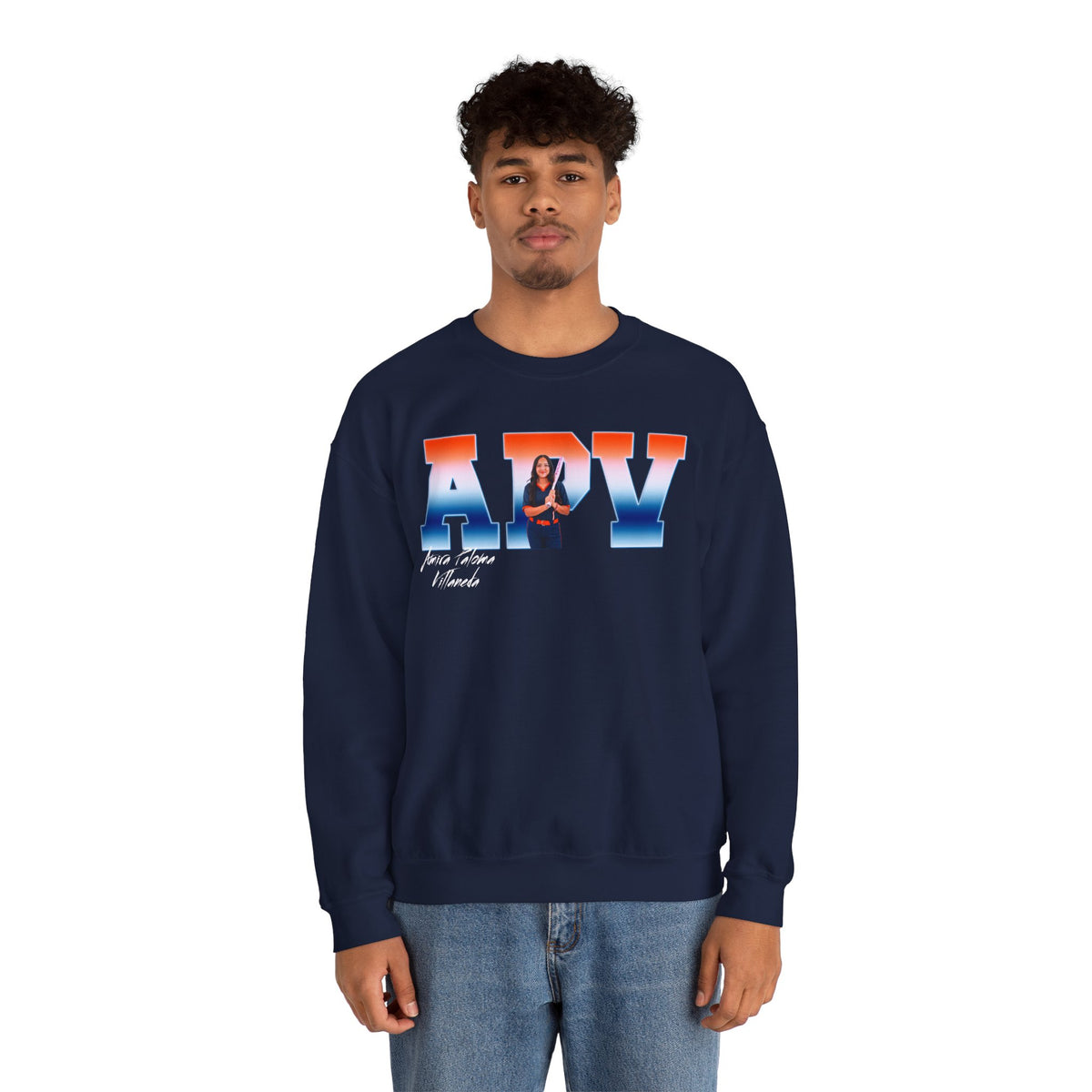 Amira Paloma Villaneda Big Initials Crewneck Sweatshirt
