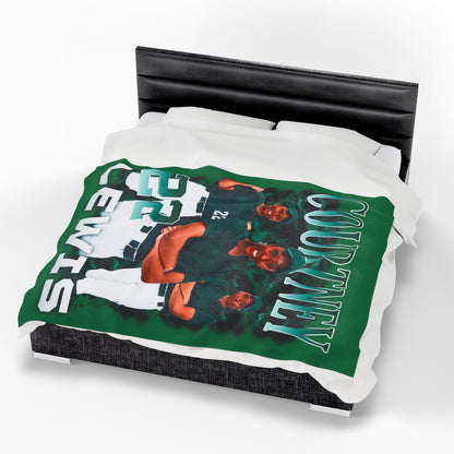 Courtney Lewis Colored & White Combo 60"-80" Plush Blanket