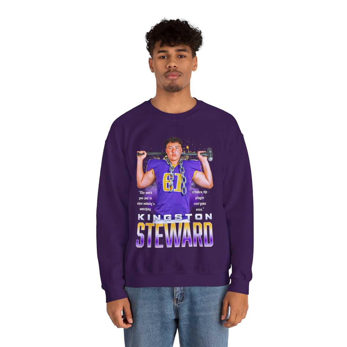 Kingston Steward Featured Quote Crewneck Sweatshirt