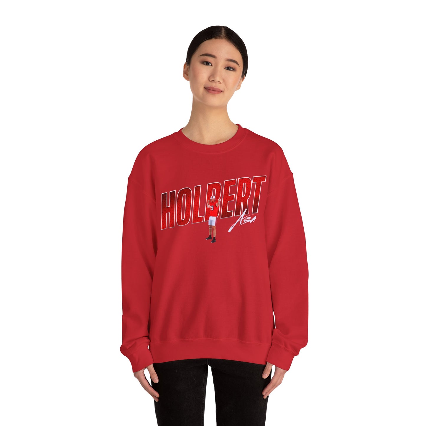 Asa Holbert Cursive Combo Colored Crewneck Sweatshirt