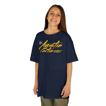 Austin Partin Cursive Name & Number Kids Tee