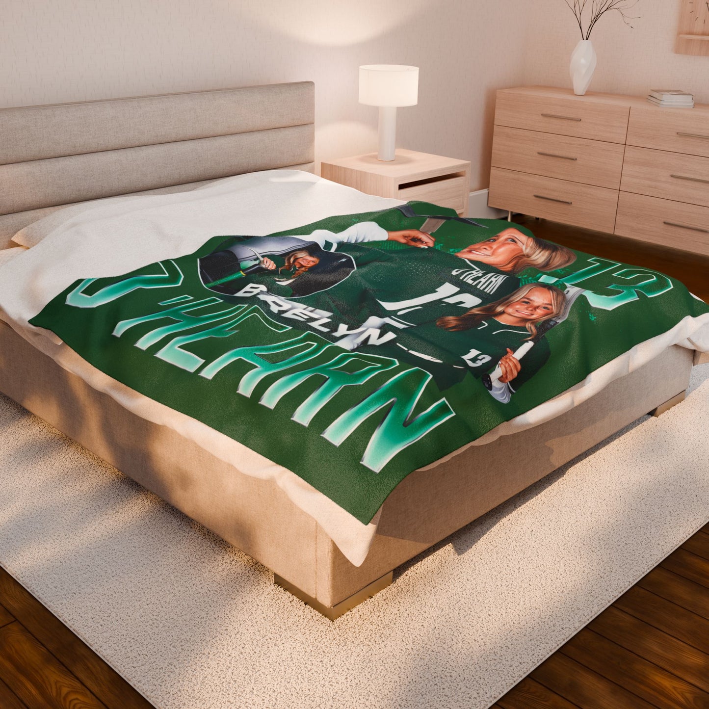 Brelyn O'Hearn Name & Number Ombre 60"-80" Plush Blanket