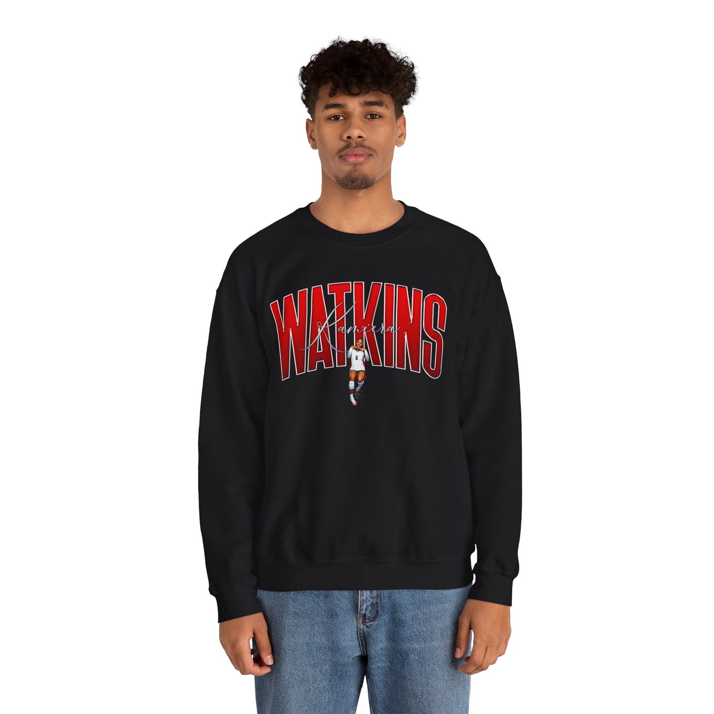 Kamiera Watkins Curved Combo Colored Crewneck Sweatshirt