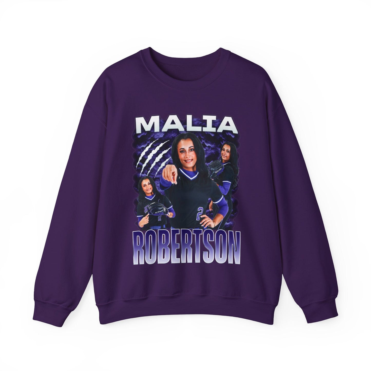 Malia Robertson White & Combo Colored Crewneck Sweatshirt