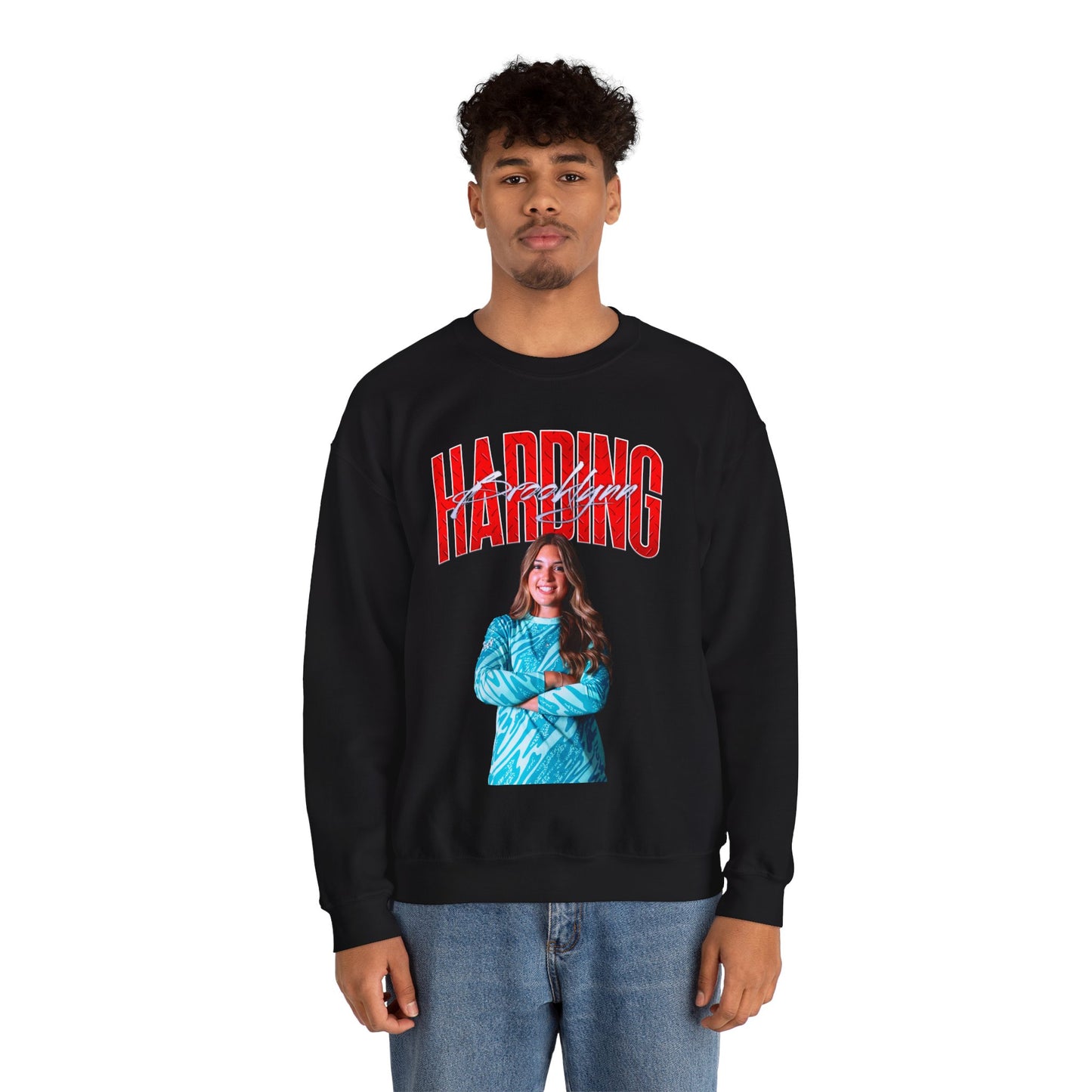 Brooklynn Harding Curved Combo Colored Crewneck Sweatshirt