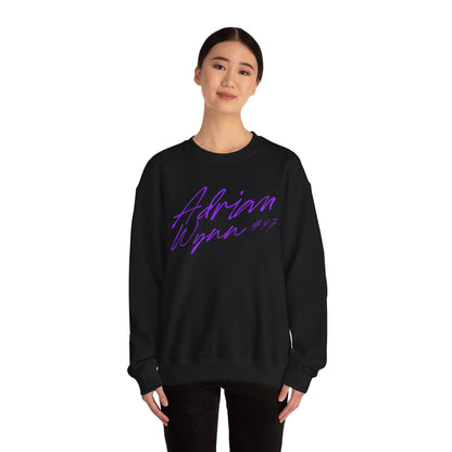 Adrian Wynn Cursive Name & Number Crewneck Sweatshirt