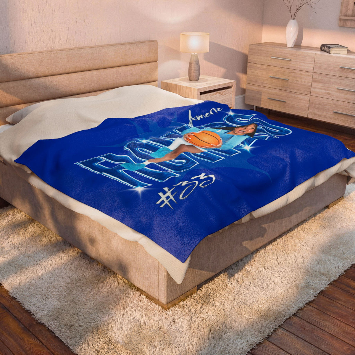 Amerie Flowers 60"-80" Plush Blanket