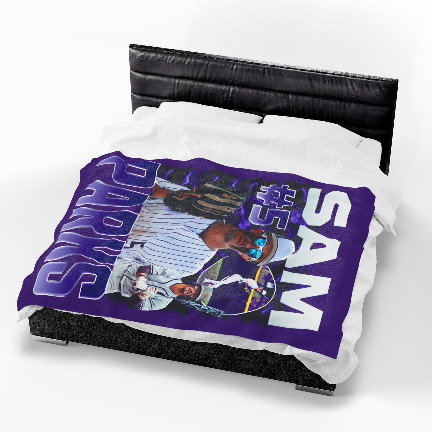 Sam Parks White & Colored Combo 60"-80" Plush Blanket