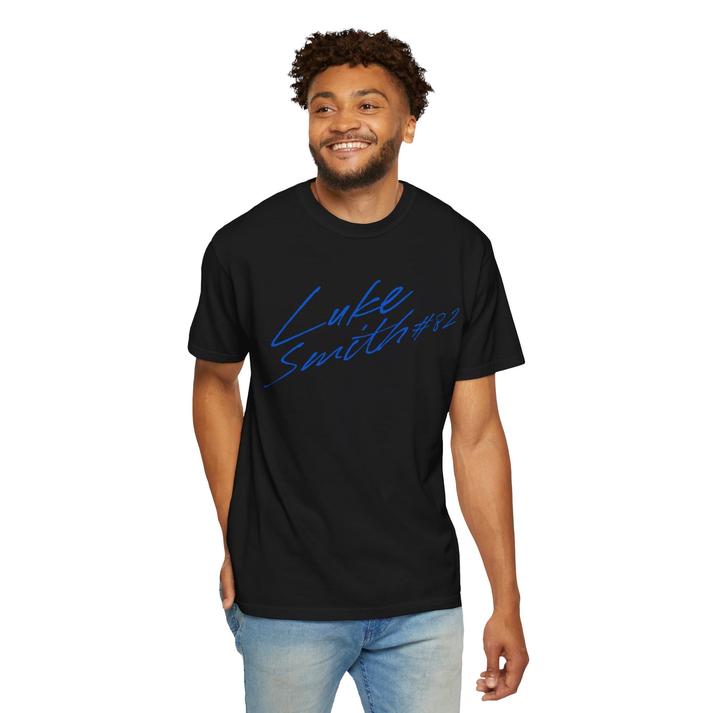 Luke Smith Cursive Name & Number Premium Tee