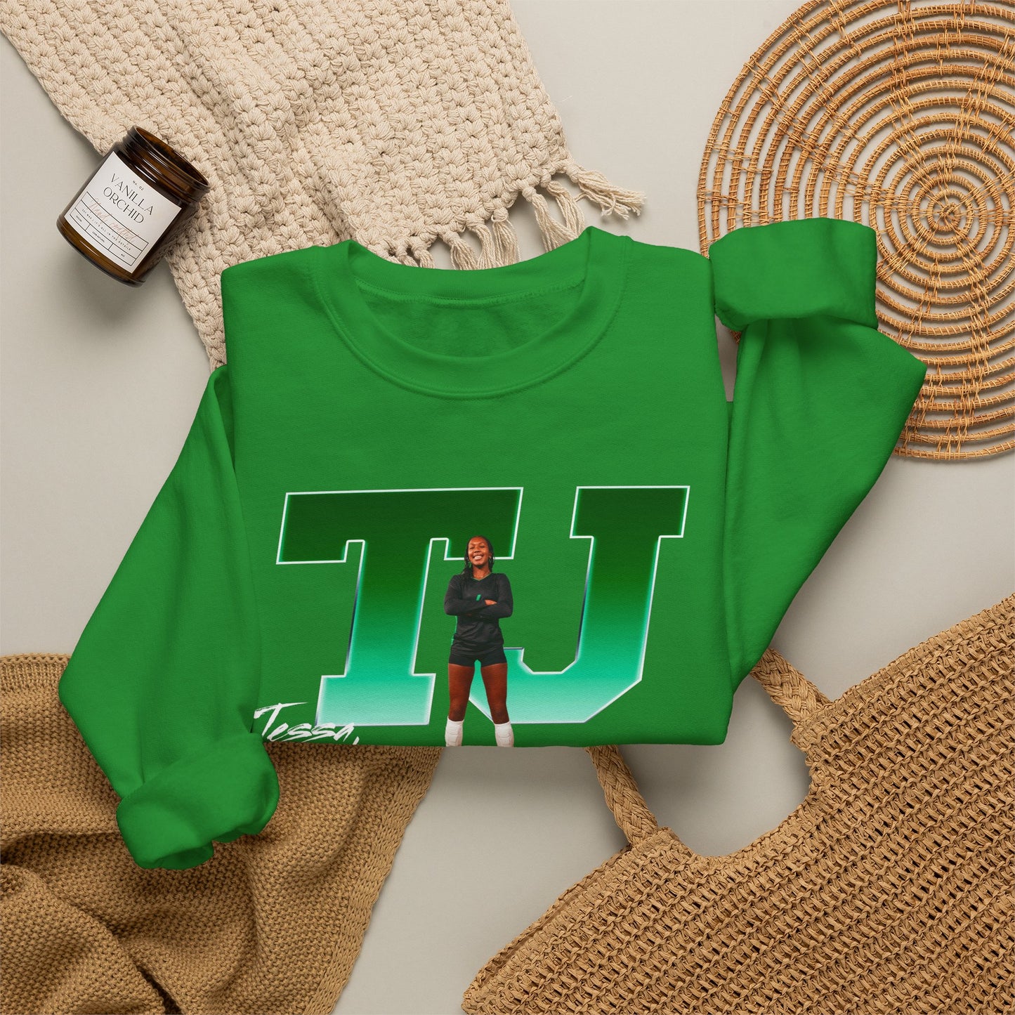 Tessa Jacobson Big Initials Crewneck Sweatshirt