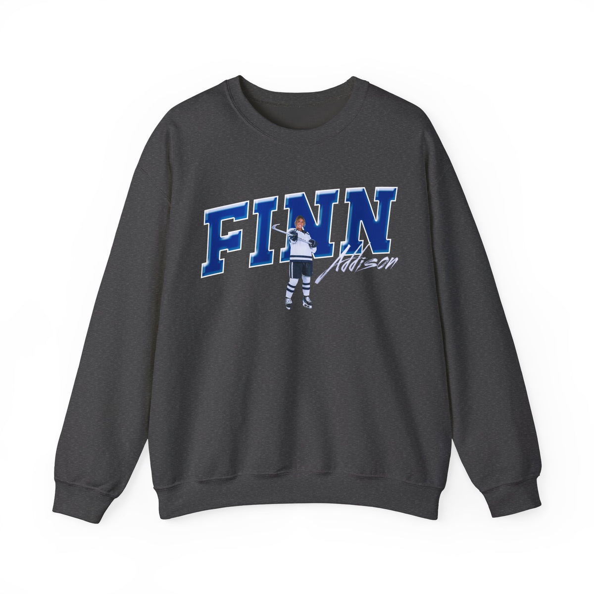 Addison Finn Cursive Combo Colored Crewneck Sweatshirt