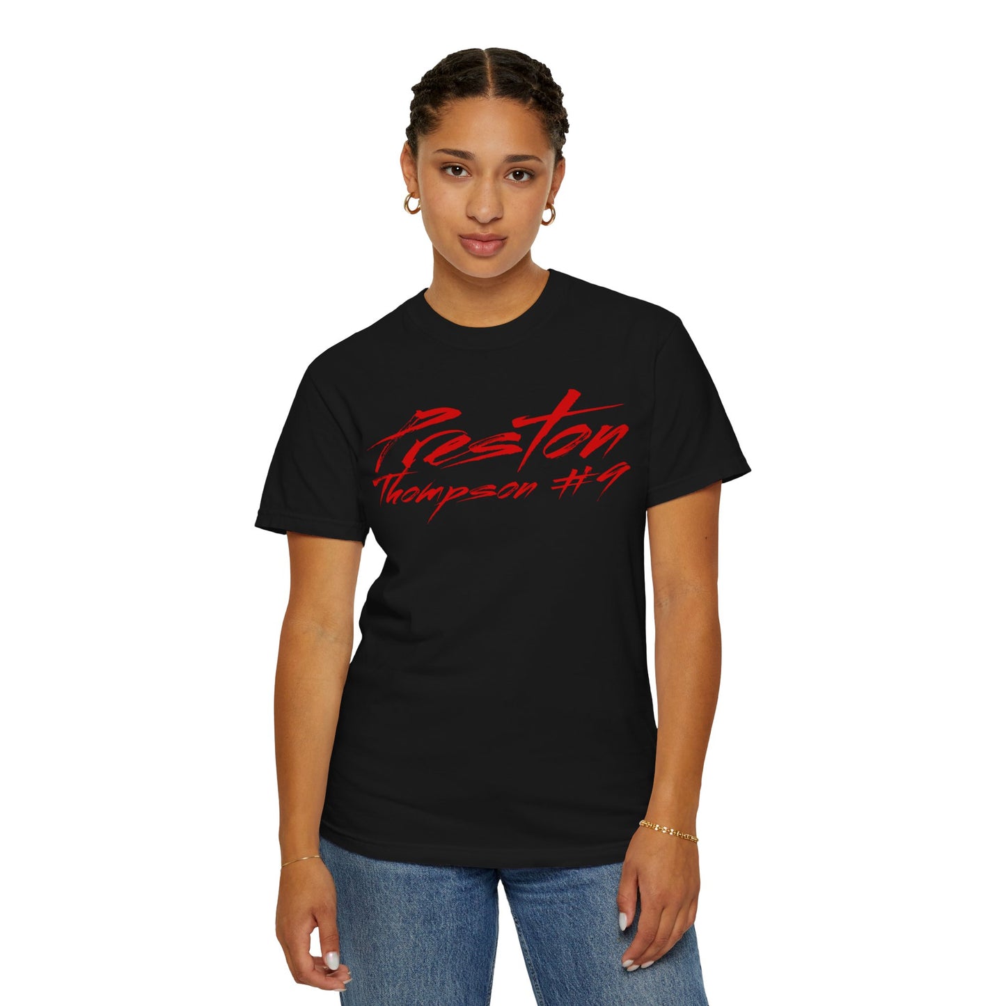 Preston Thompson Cursive Name & Number Premium Tee