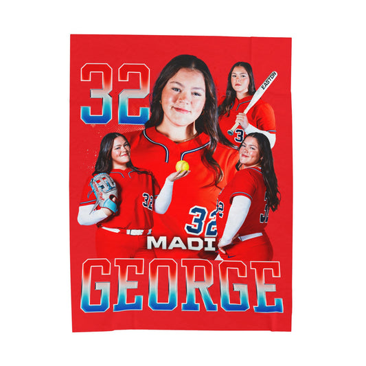 Madi George Name & Number Ombre 60"-80" Plush Blanket