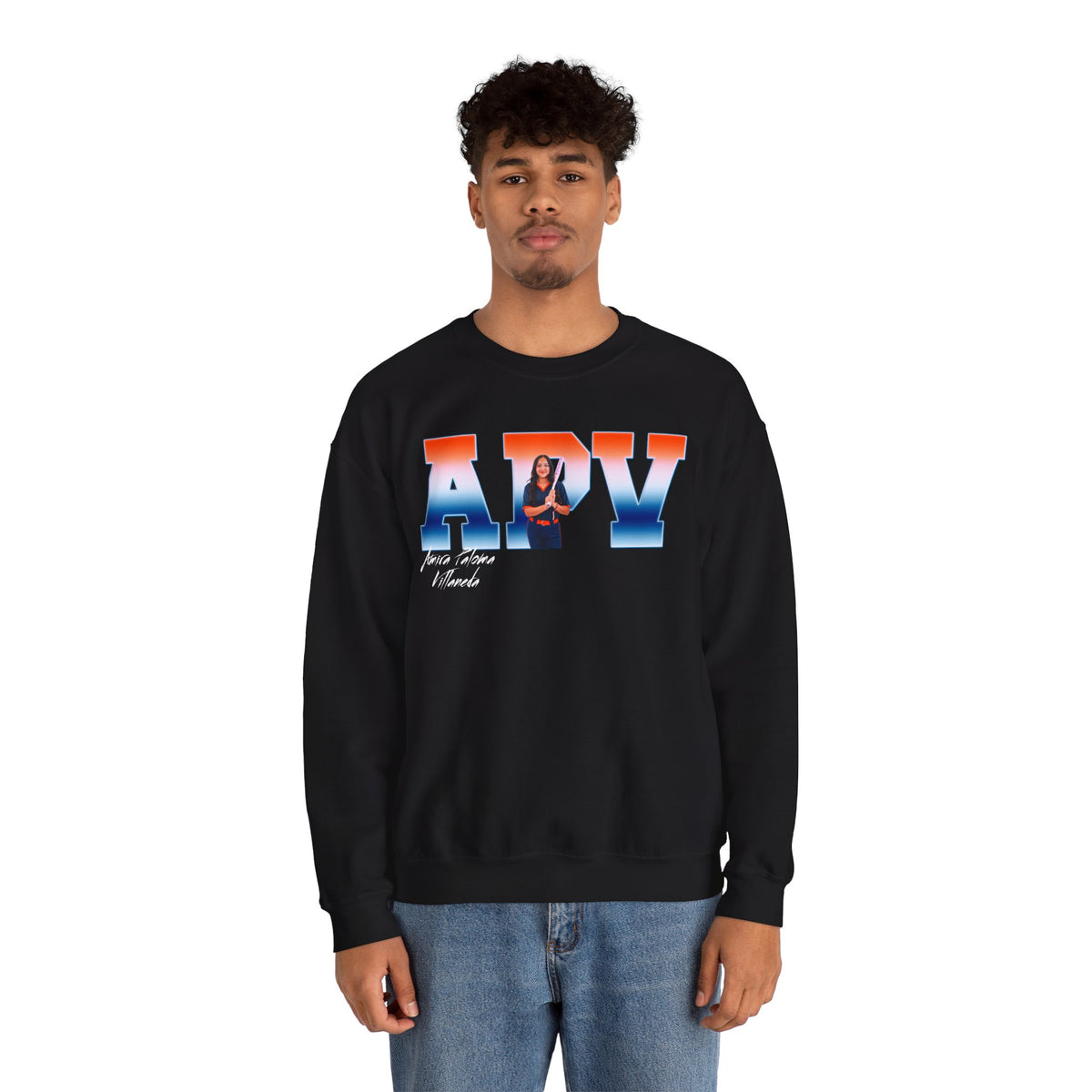 Amira Paloma Villaneda Big Initials Crewneck Sweatshirt