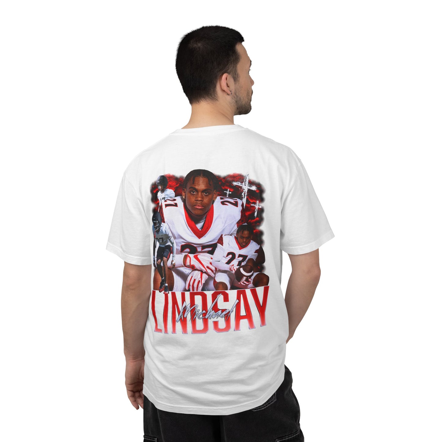 Michael Lindsay Logo Front & Back Premium Tee