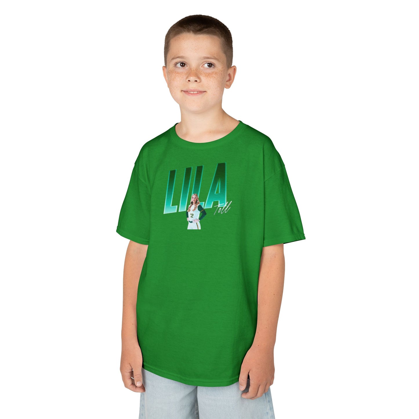 Lila Toll Cursive Combo Colored Kids Tee
