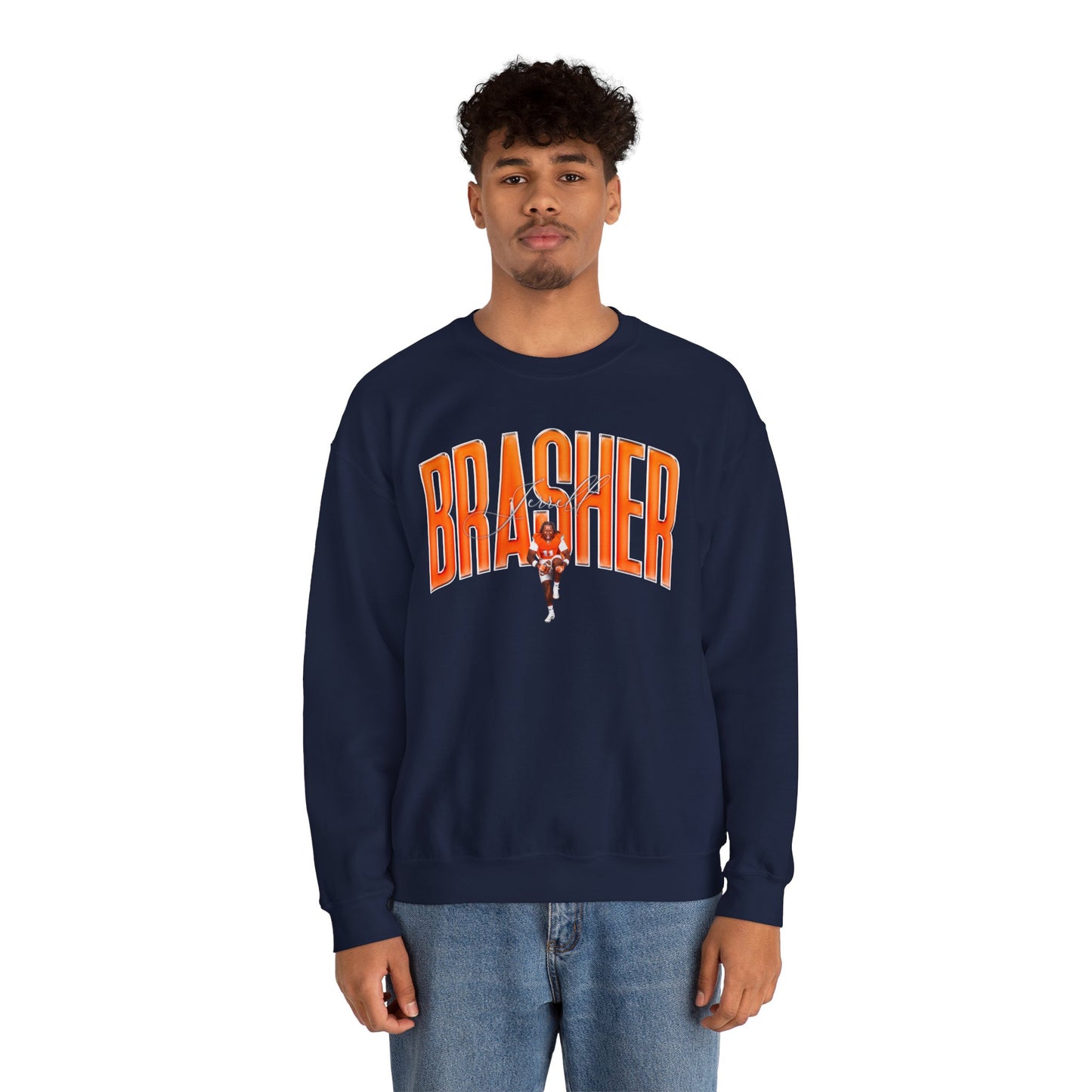 Jerrell Brasher Curved Combo Colored Crewneck Sweatshirt