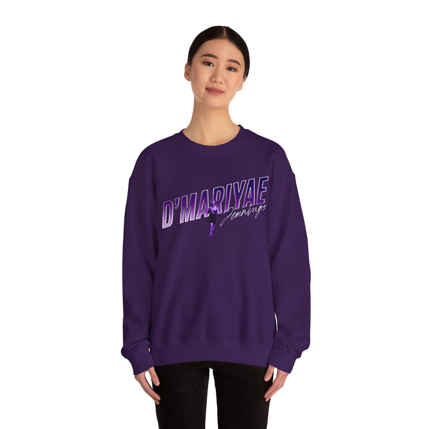 D'Mariyae Jennings Cursive Combo Colored Crewneck Sweatshirt