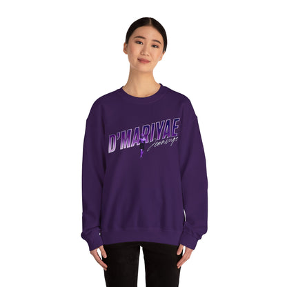 D'Mariyae Jennings Cursive Combo Colored Crewneck Sweatshirt